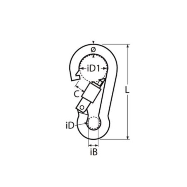 Spring Hook with lock nut