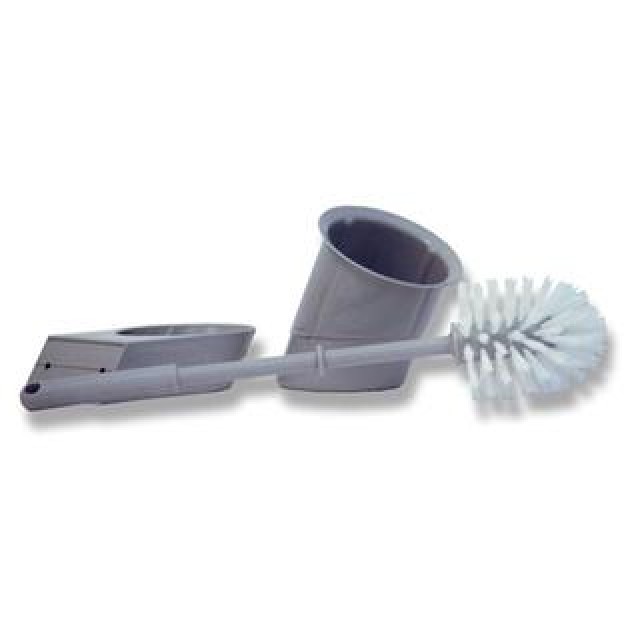 TOILET BRUSH with HOLDER grey