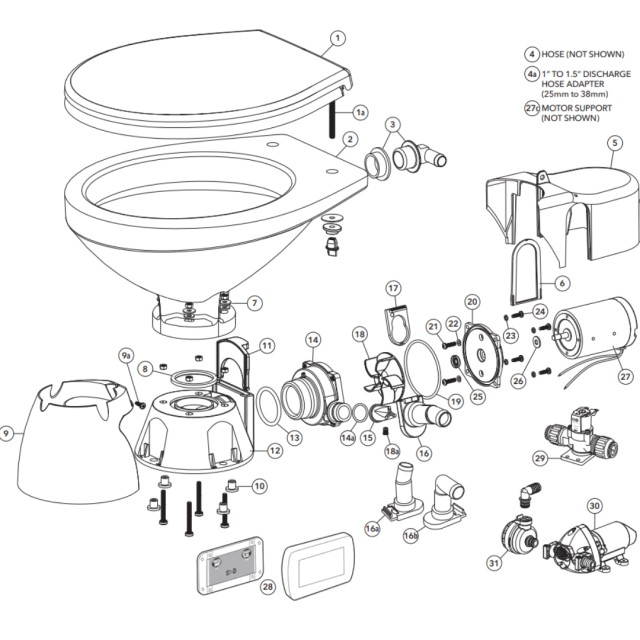 Base Assembly- Quiet Flush E2